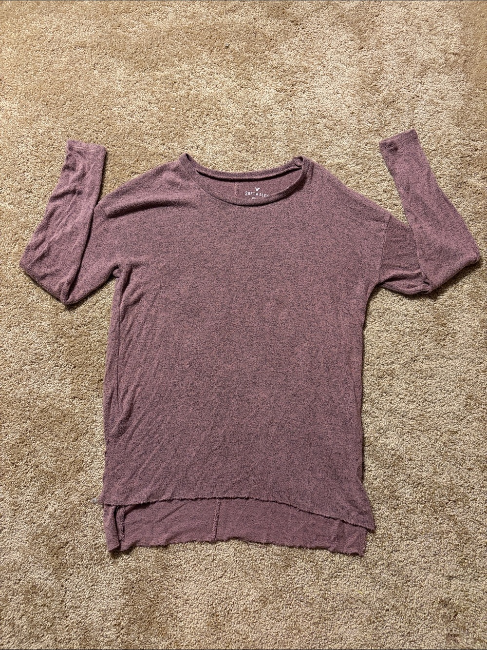 American Eagle Outfitters Womes’ Soft & Sexy Long-Sleeve Top